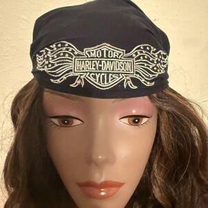 Harley-Davidson Black and Silver Embroidered Headband